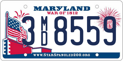 MD license plate 3MD8559