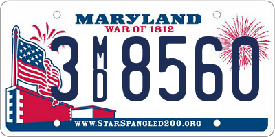 MD license plate 3MD8560