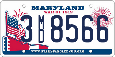 MD license plate 3MD8566