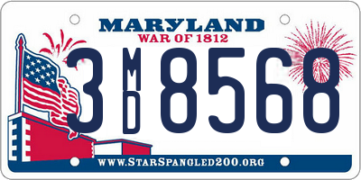 MD license plate 3MD8568