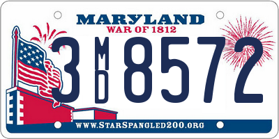 MD license plate 3MD8572