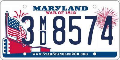 MD license plate 3MD8574