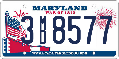 MD license plate 3MD8577