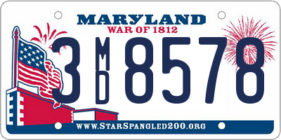 MD license plate 3MD8578