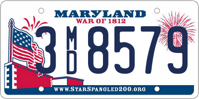 MD license plate 3MD8579