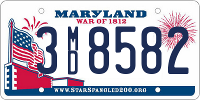 MD license plate 3MD8582