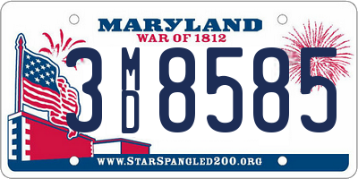 MD license plate 3MD8585