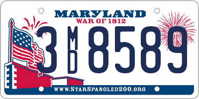 MD license plate 3MD8589