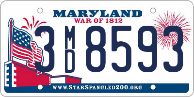 MD license plate 3MD8593