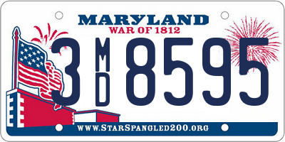 MD license plate 3MD8595