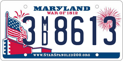 MD license plate 3MD8613