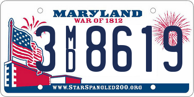 MD license plate 3MD8619