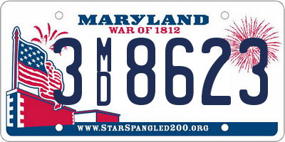 MD license plate 3MD8623