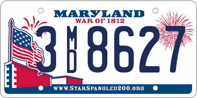 MD license plate 3MD8627