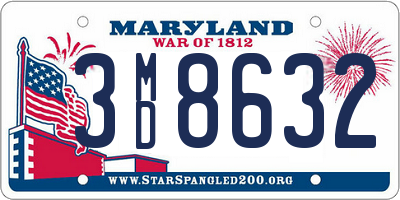 MD license plate 3MD8632