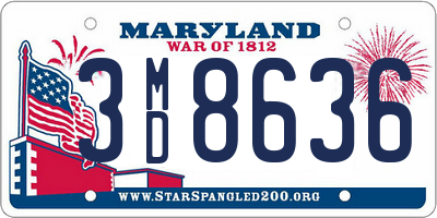 MD license plate 3MD8636