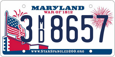 MD license plate 3MD8657