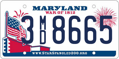 MD license plate 3MD8665