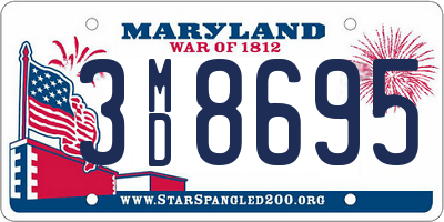 MD license plate 3MD8695