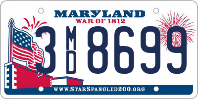 MD license plate 3MD8699