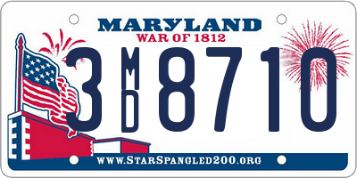 MD license plate 3MD8710