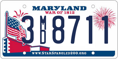 MD license plate 3MD8711