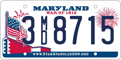 MD license plate 3MD8715