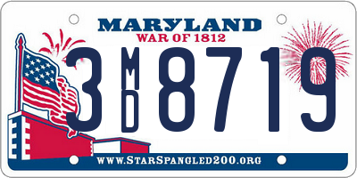 MD license plate 3MD8719