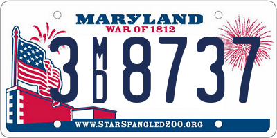 MD license plate 3MD8737