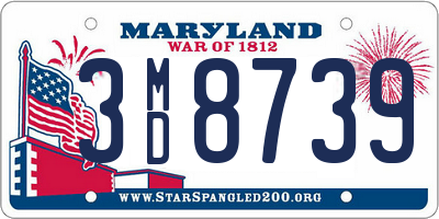 MD license plate 3MD8739