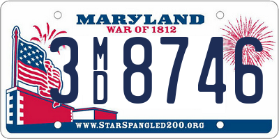 MD license plate 3MD8746