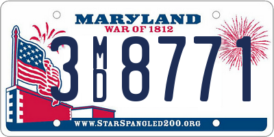 MD license plate 3MD8771