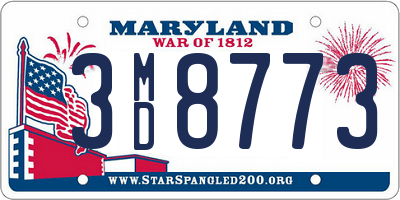 MD license plate 3MD8773