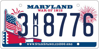 MD license plate 3MD8776