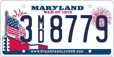 MD license plate 3MD8779