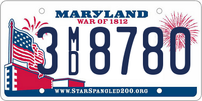 MD license plate 3MD8780