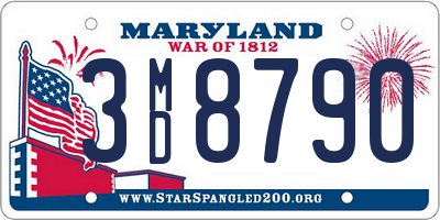 MD license plate 3MD8790