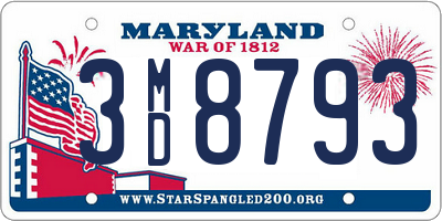 MD license plate 3MD8793