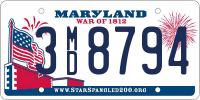 MD license plate 3MD8794