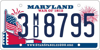 MD license plate 3MD8795