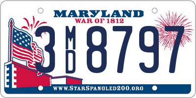 MD license plate 3MD8797