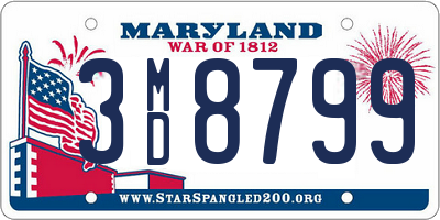 MD license plate 3MD8799