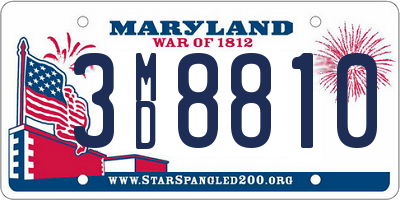 MD license plate 3MD8810