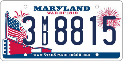 MD license plate 3MD8815