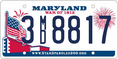 MD license plate 3MD8817