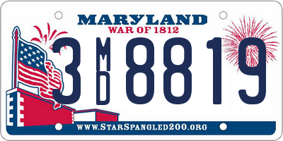 MD license plate 3MD8819