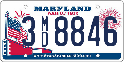 MD license plate 3MD8846