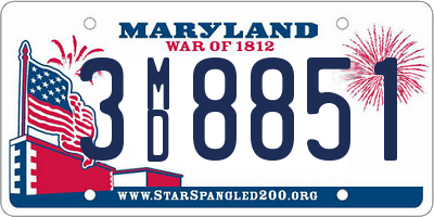 MD license plate 3MD8851