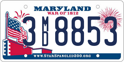 MD license plate 3MD8853