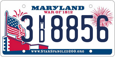 MD license plate 3MD8856